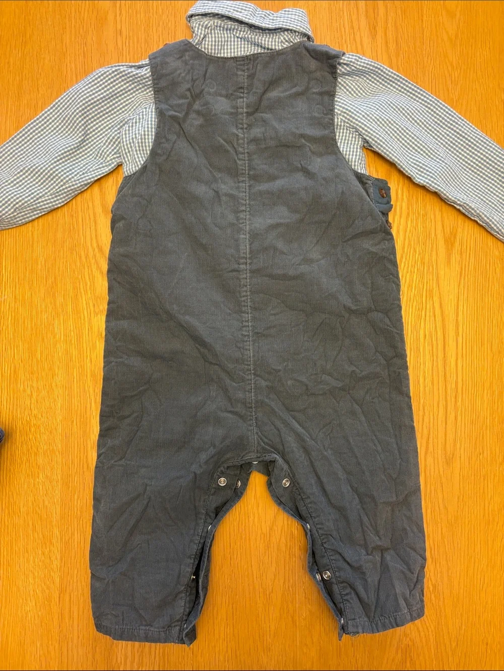 Perfect for Fall- Baby Overalls Trio with Long Sleeve Layered Styles 9-12 months